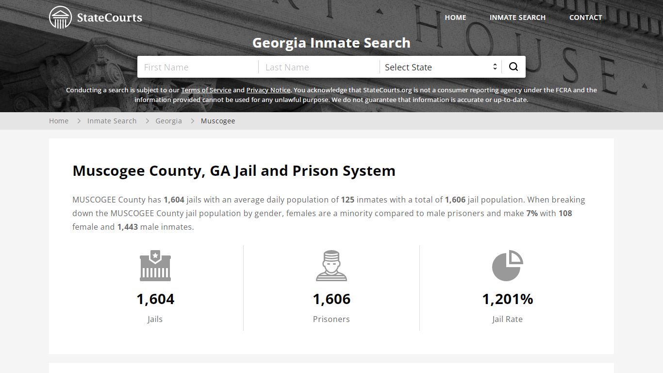 Muscogee County, GA Inmate Search - StateCourts
